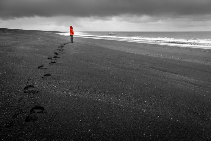Black sand beach in Vik, Iceland