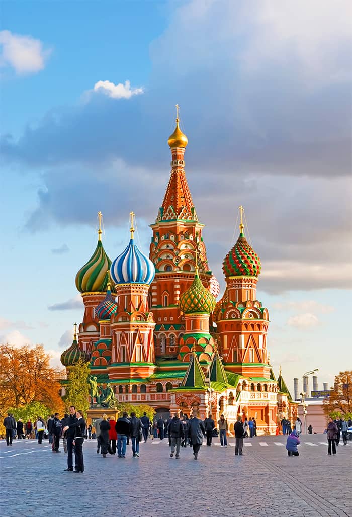 St. Basil’s Cathedral in Moscow, Russia 