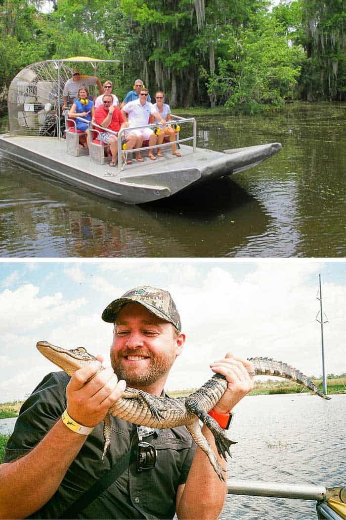 Swamp boat tour! Click through to read the top 10 things to do in New Orleans on AvenlyLaneTravel.com