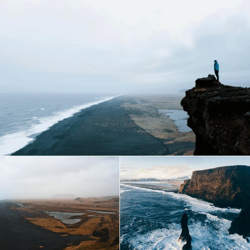 Black sand beaches in Vik, Iceland Black sand beaches in Vik, Iceland