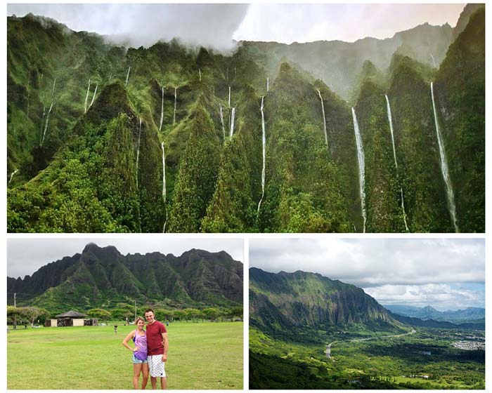 Waterfalls at Ko'olau Mountain Range