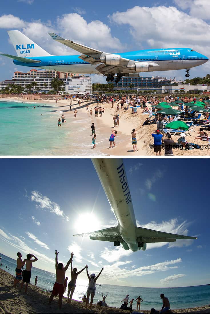 Maho Beach (Airplane Beach), Saint Martin. Ever been to a beach with giant ice cubes all over? Or what about a reandom hole in the ground that opens up into a beautiful beach! Click through to see 15 more of the world's most unique & awesome beaches!