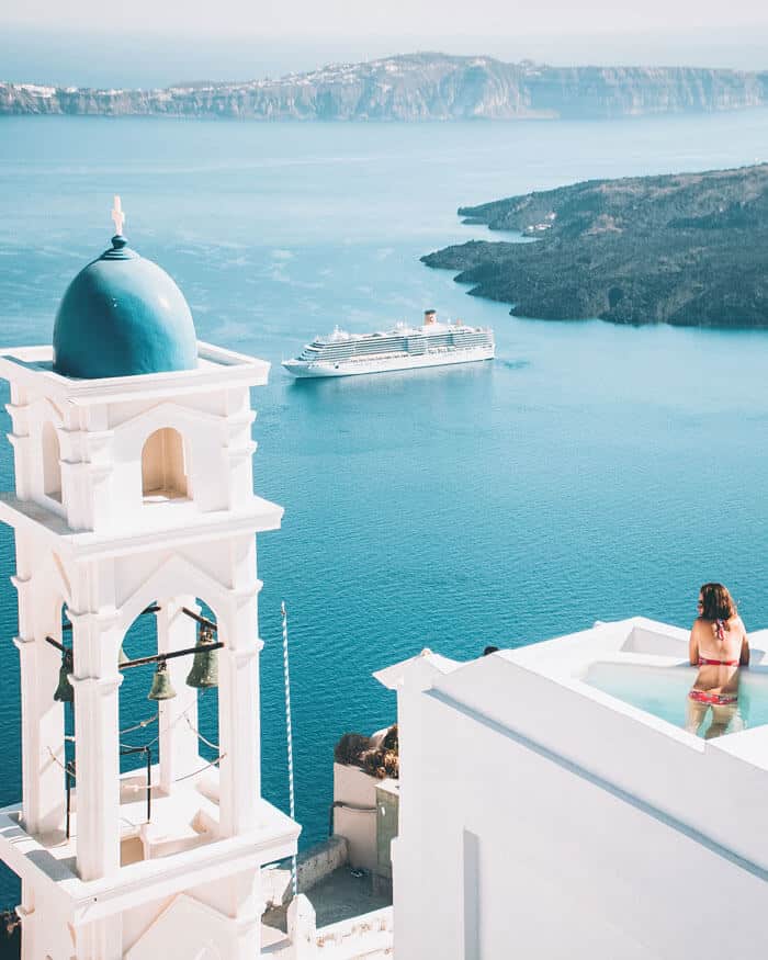 Resort Hotel pools are some of the best pools in Santorini. 