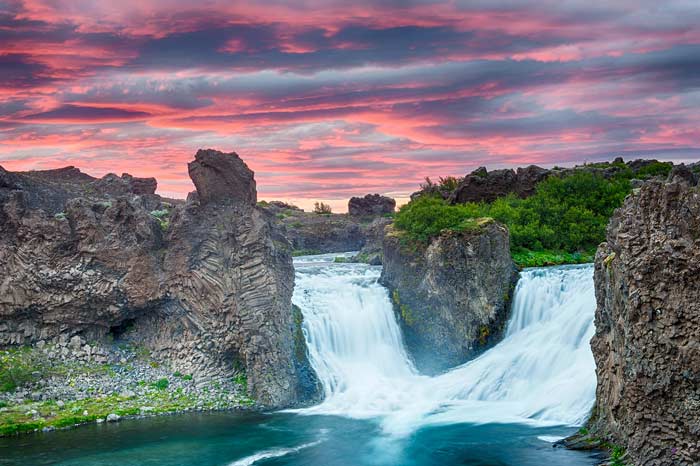 Hjalparfoss Waterfall