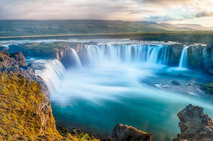 Godafoss waterfall is a one of a kind Icelandic waterfall. It is located on the north side of the island not far from the Lake Myvatn and the ring road. Click through to check out 15 of Iceland's BEST waterfalls!
