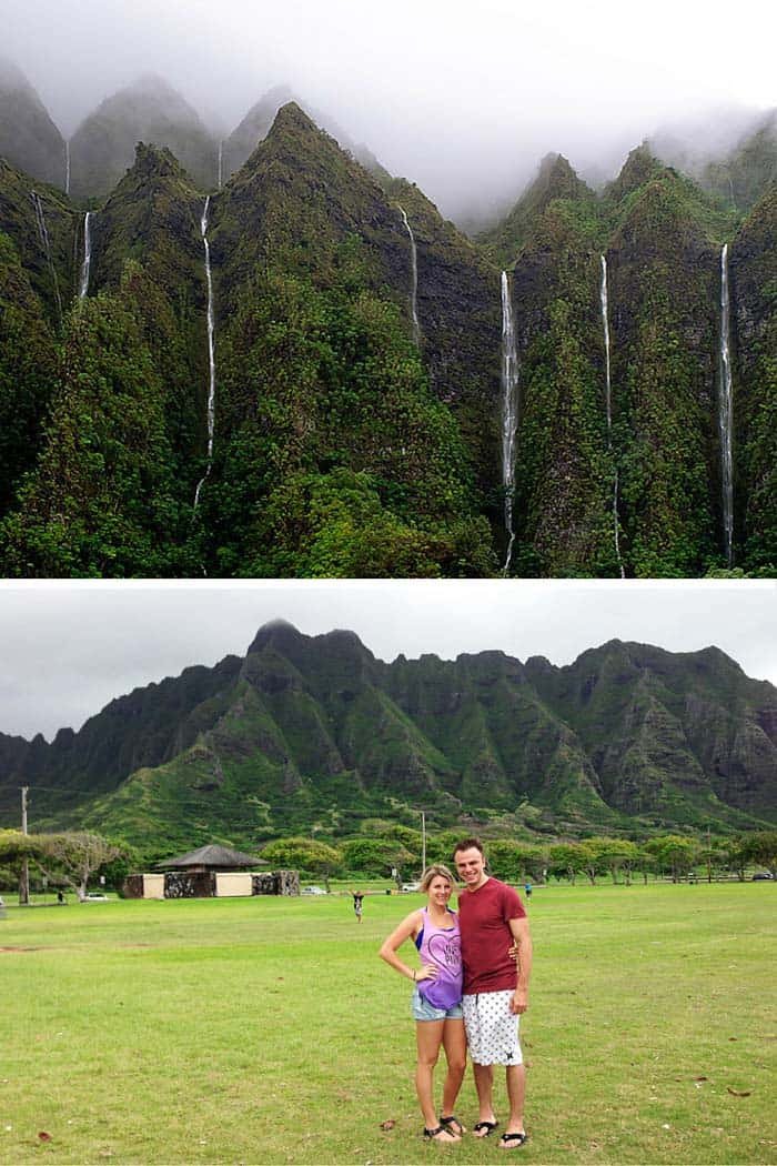 Waterfalls at Ko’olau Mountain Range, Oahu