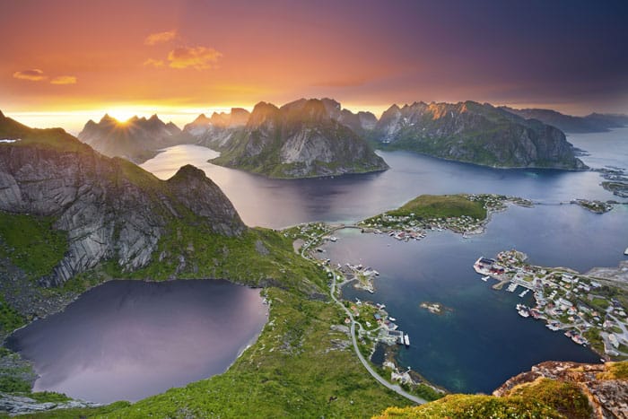 Mountains in the Lofoten Islands. Mountains in the Lofoten Islands.