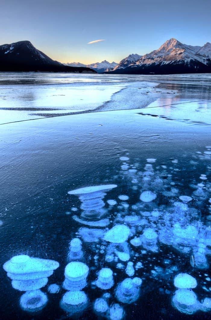 Lake Abraham the Methane Lake in Alberta Canada