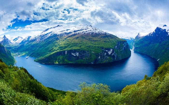 The famous Geiranger Fjord. 