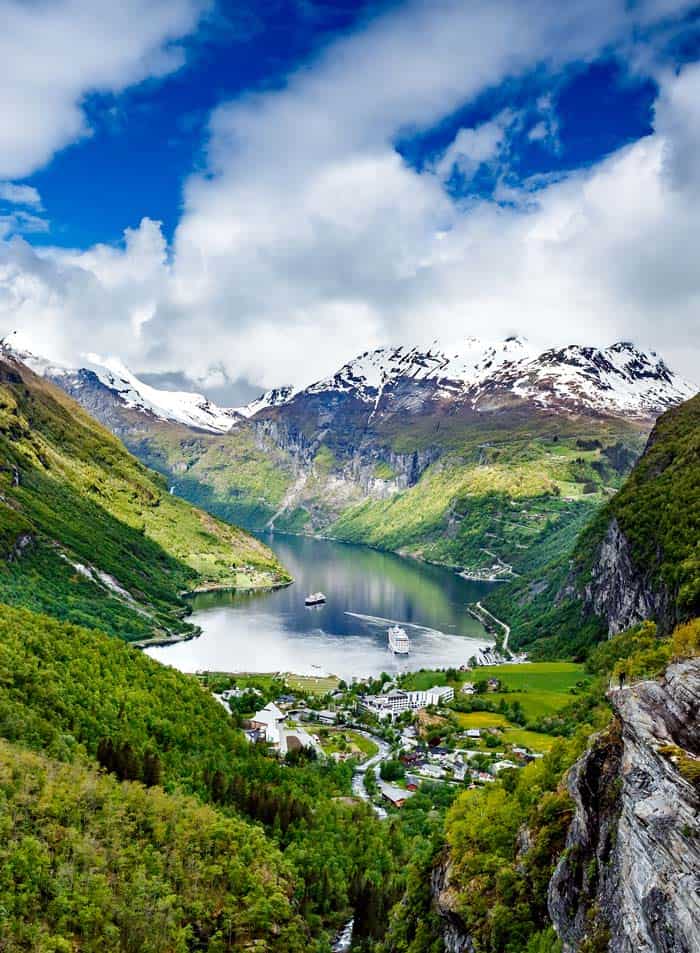 Geiranger Fjord. Norway is one of the most breathtakingly beautiful countries in the world and these photos prove it! So amazing! Here are some of the top places to see in Norway. #norway #norwayphtoos #norwayphotography #avenlylanetravel #avenlylane #europe #travelinspiration #beautifulplaces 