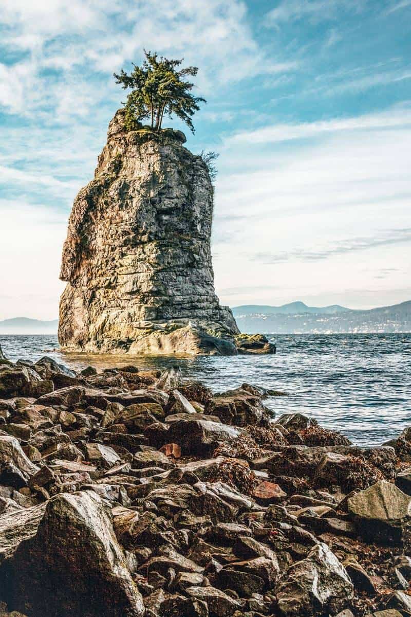 Siwash Rock in Stanley Park Vancouver