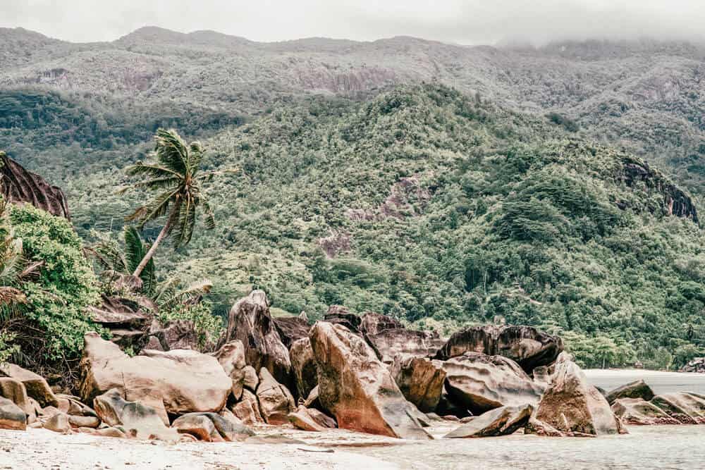 Anse Trusalo Beach on Mahe Island