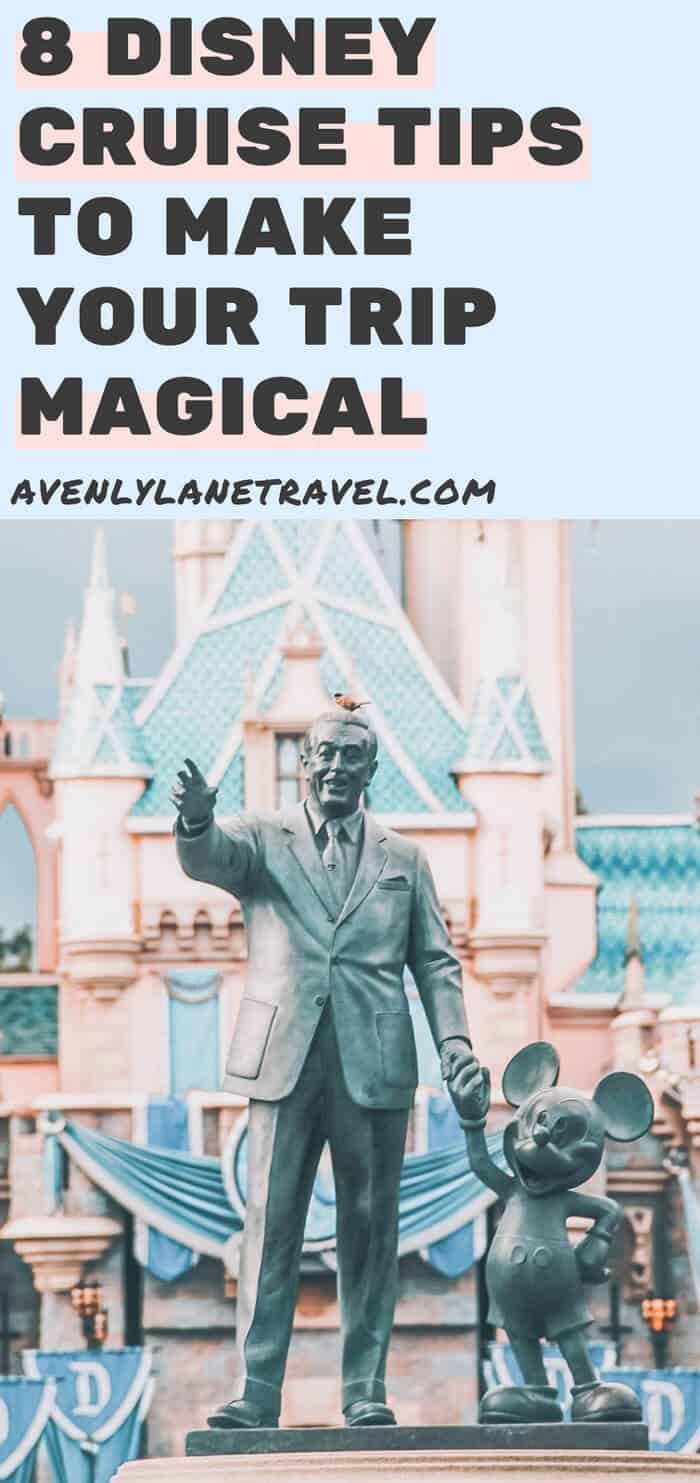 8 Disney Cruise Tips and Secrets to Make Your Trip Magical! Planning a cruise for the first time can be overwhelming. These disney cruise tips will help ensure that this trip becomes a dream vacation! #disney #cruise #vacation #disneycruise #avenlylanetravel #travel #disneyworld #disneyland #familytravel