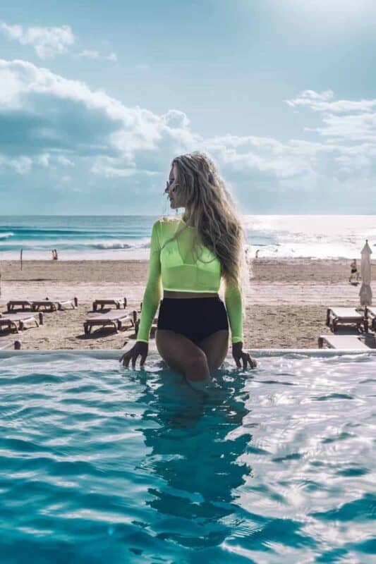 Hotel pool in Cancun