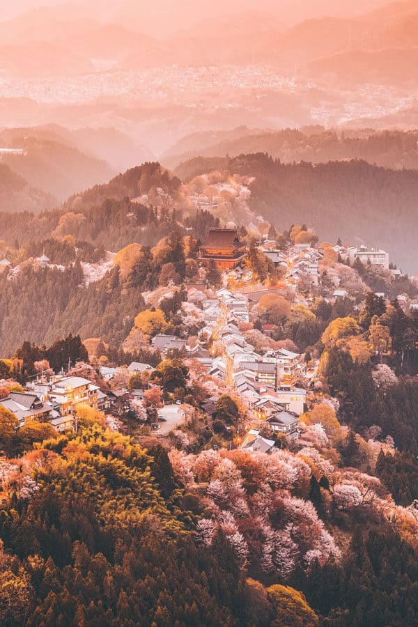  #AVENLYLANE #AVENLYLANETRAVEL The Most Beautiful Places You Have to Add to your Japan Bucket List. Yoshinoyama, Nara, Japan. This place is unbelievable! #Japan #asia #travelblog Check out these incredible places in Japan on www.avenlylane.com