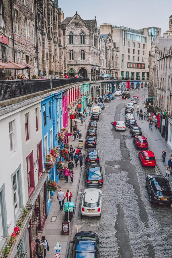 Victoria Street in Edinburgh Scotland