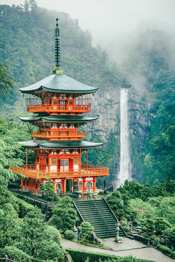 Nachi Falls - the tallest waterfall in Japan...and the most beautiful! #AVENLYLANE #AVENLYLANETRAVEL The Most Beautiful Places You Have to Add to your Japan Bucket List. Check out these incredible places in Japan on www.avenlylane.com #Japan #asia #travelblog