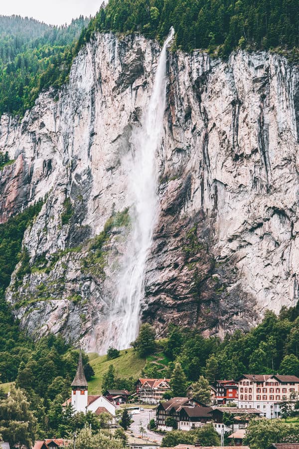 Staubbach Falls in Lauterbrunnen