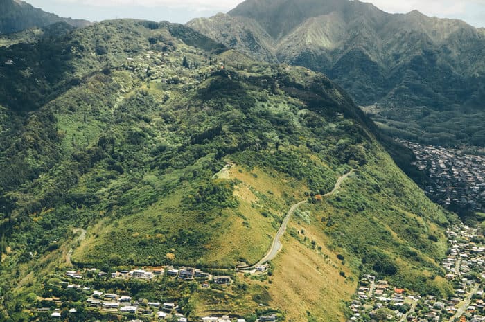 Aerial of Tantalus Mountain.