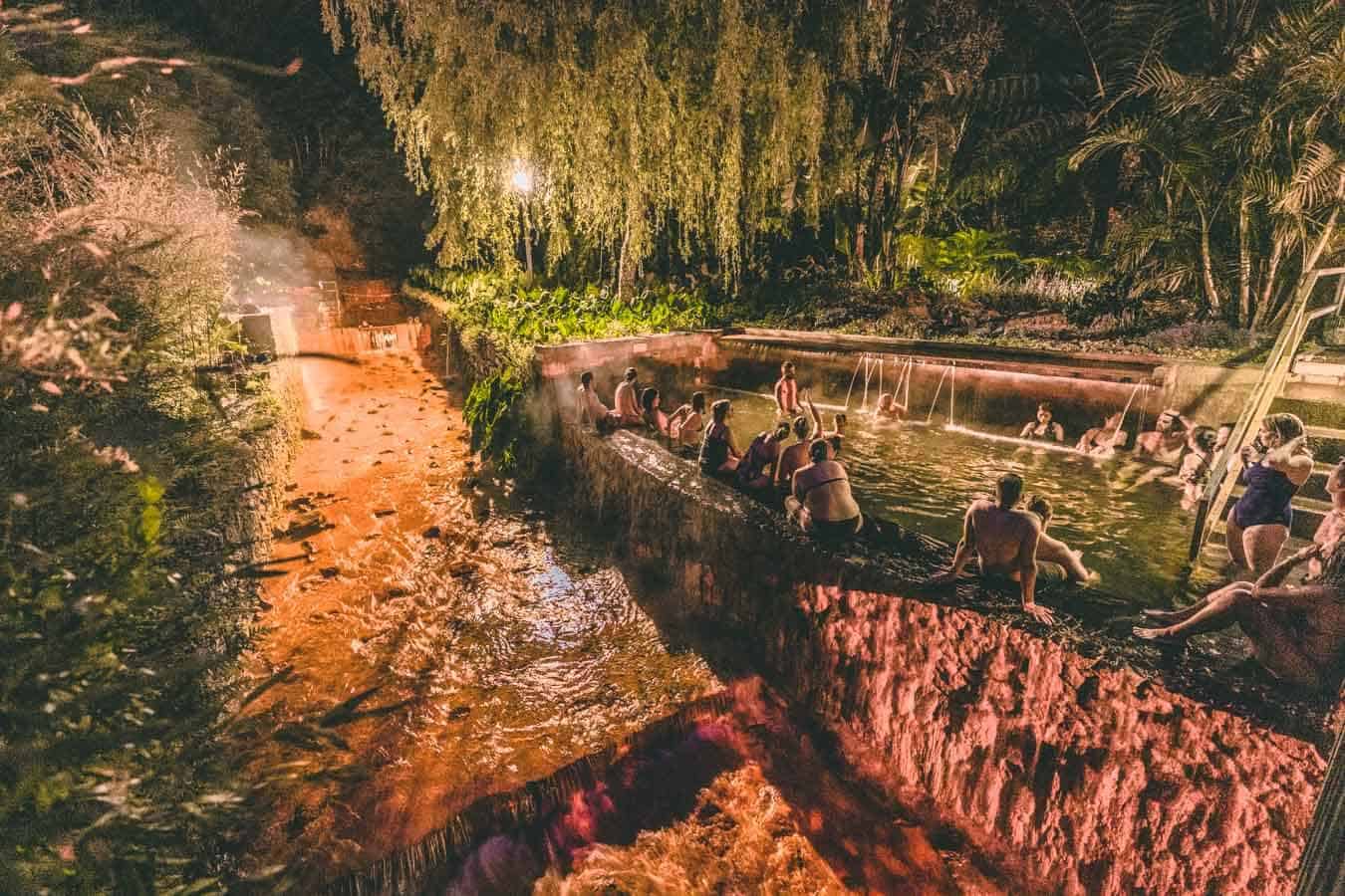 Soak in the Poca da Dona Beija Hot Springs in the Azores Islands off the coast of Portugal!