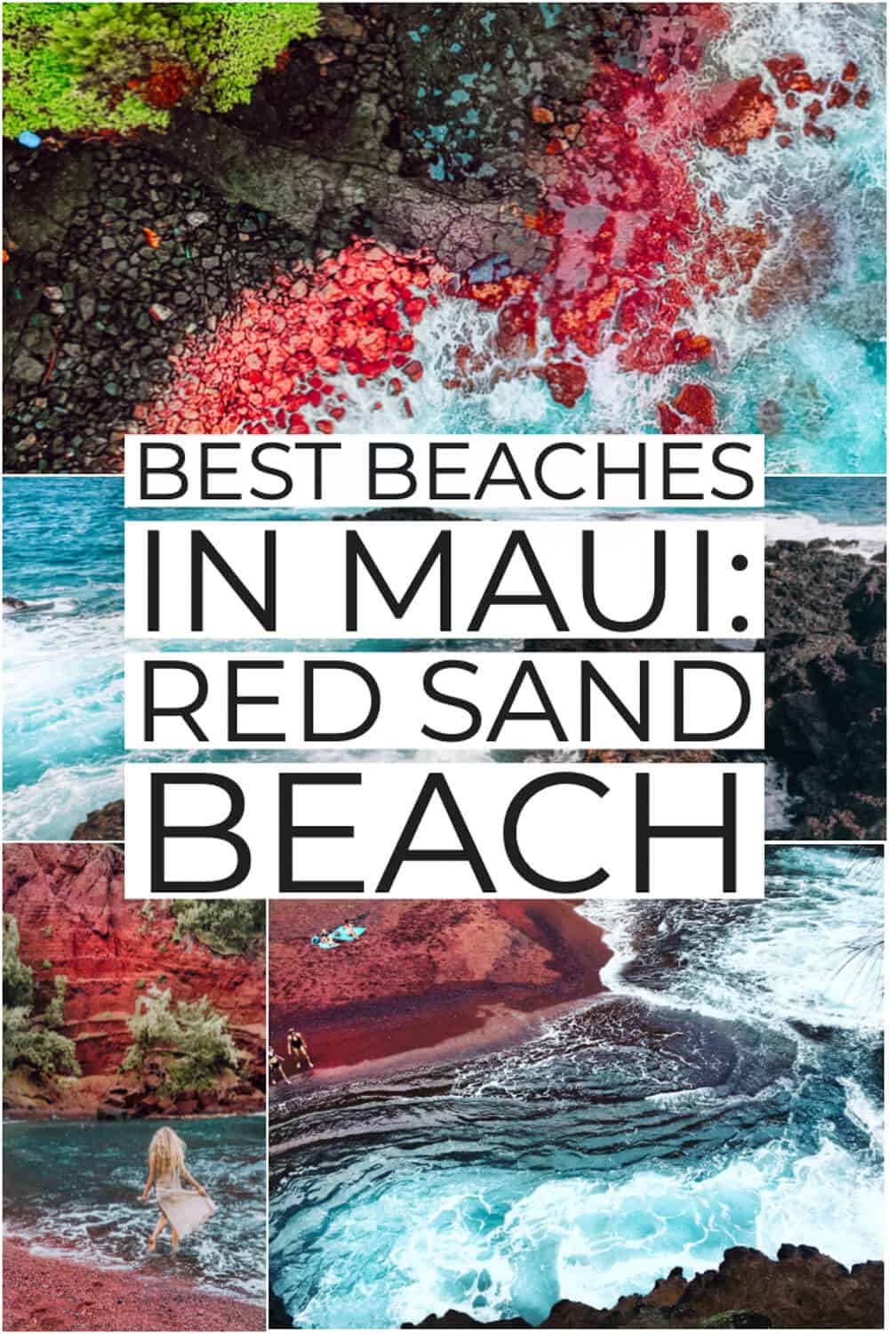 Red Sand Beach or Kaihalulu Beach in Hawaii
