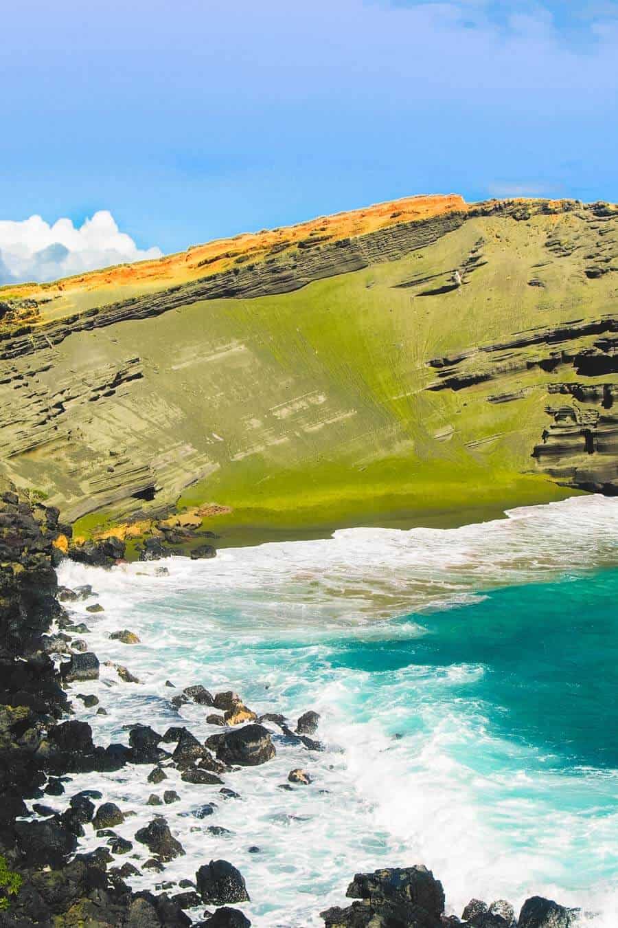 Green Sand Beach in Hawaii.