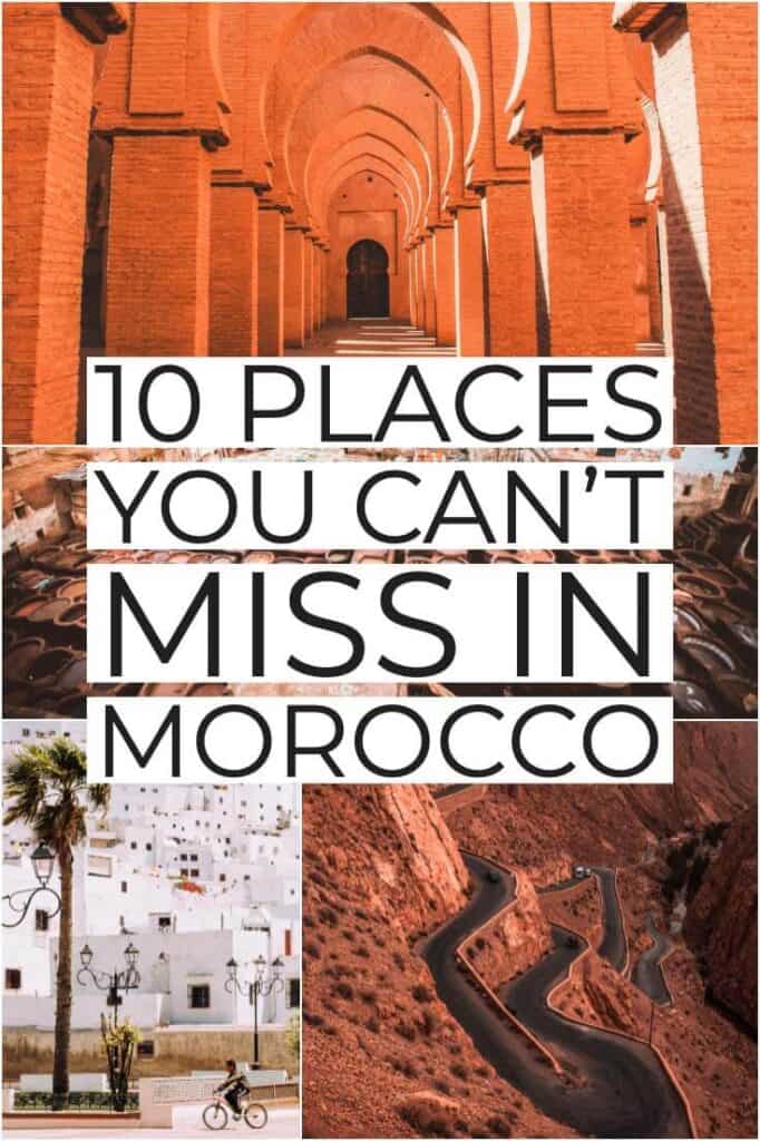 TOP PLACES TO VISIT IN MOROCCO! 10 Amazing Places That Would Create the Perfect Morocco Itinerary. Morocco is one of the most beautiful places on earth and a place that has recently been growing in popularity. #Morocco #africa #travelinspiration #AVENLYLANE #AVENLYLANETRAVEL