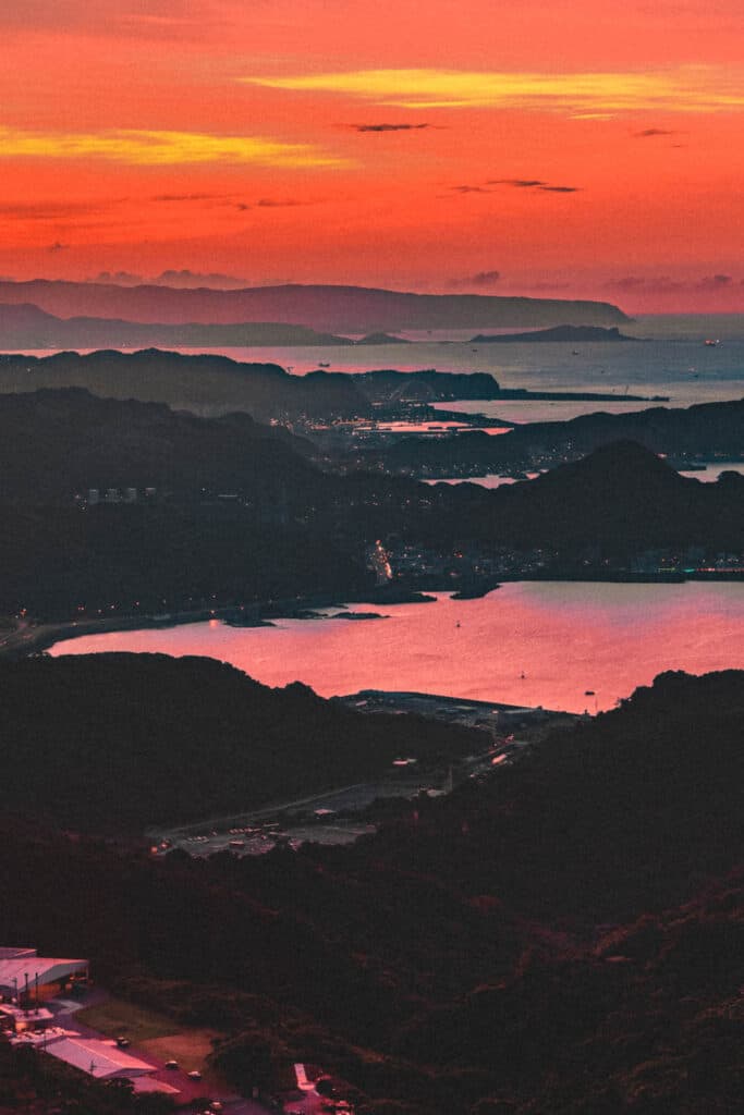 Jiufen views at sunset