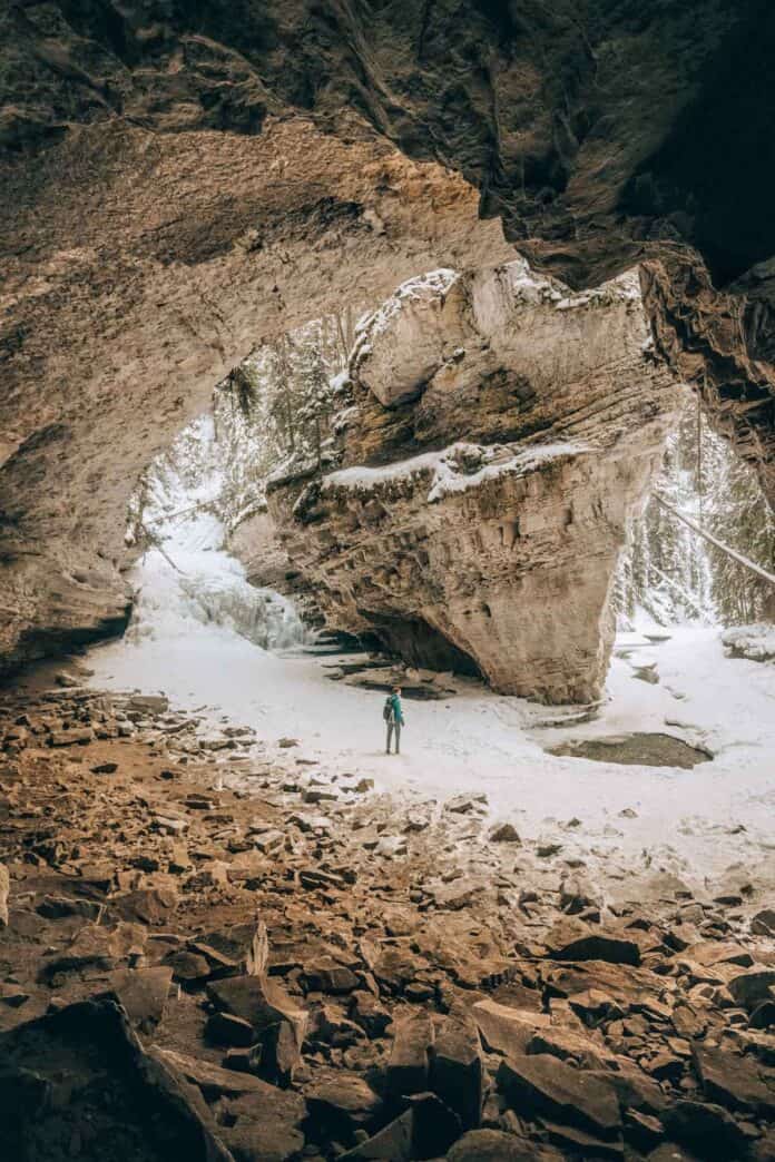 Johnston Canyon in the Winte