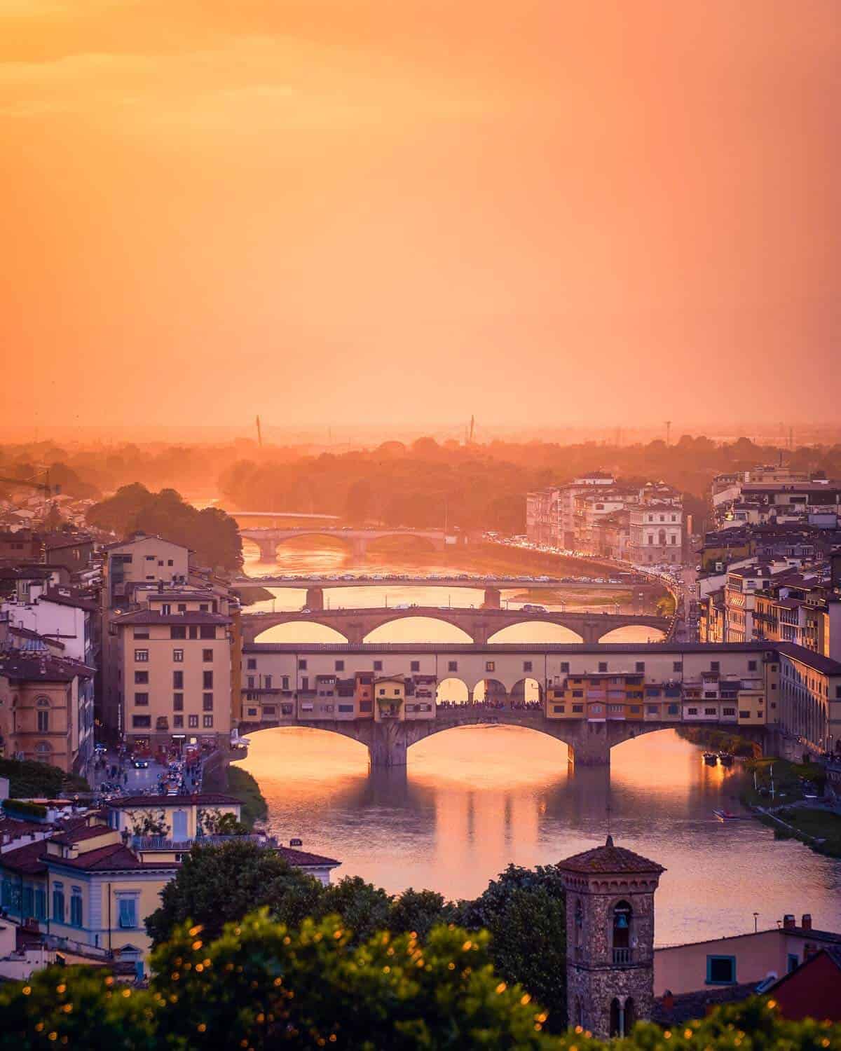 Florence Italy at sunset