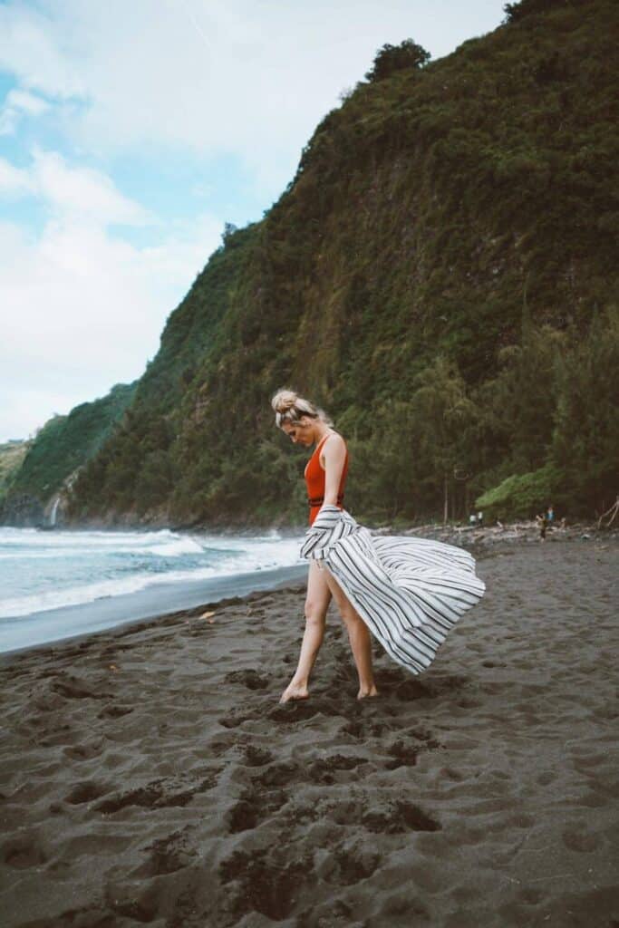 Waipio Valley Black Sand Beach