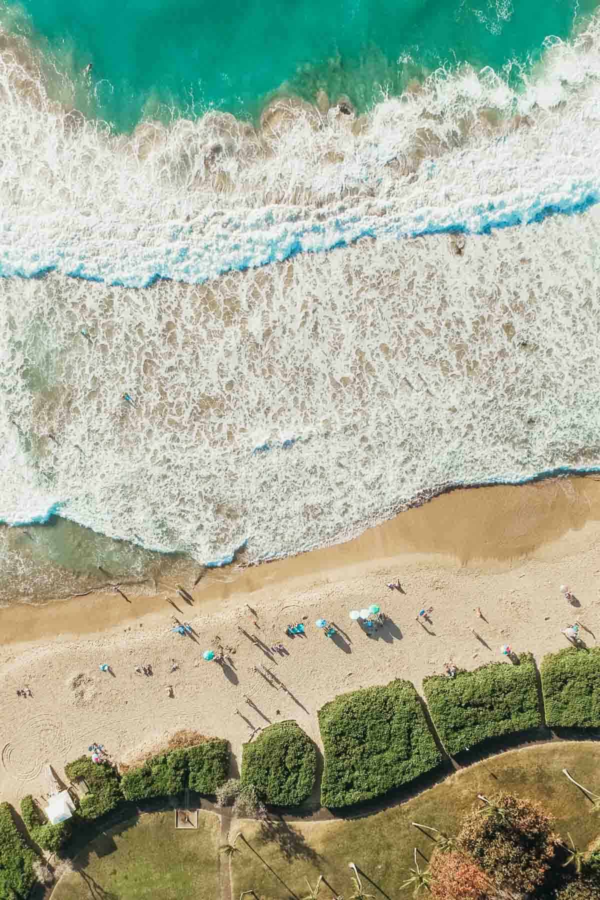 Hapuna beach on the Big Island of Hawaii