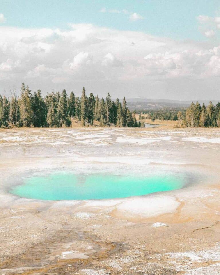 opal pool at Yellowstone national park