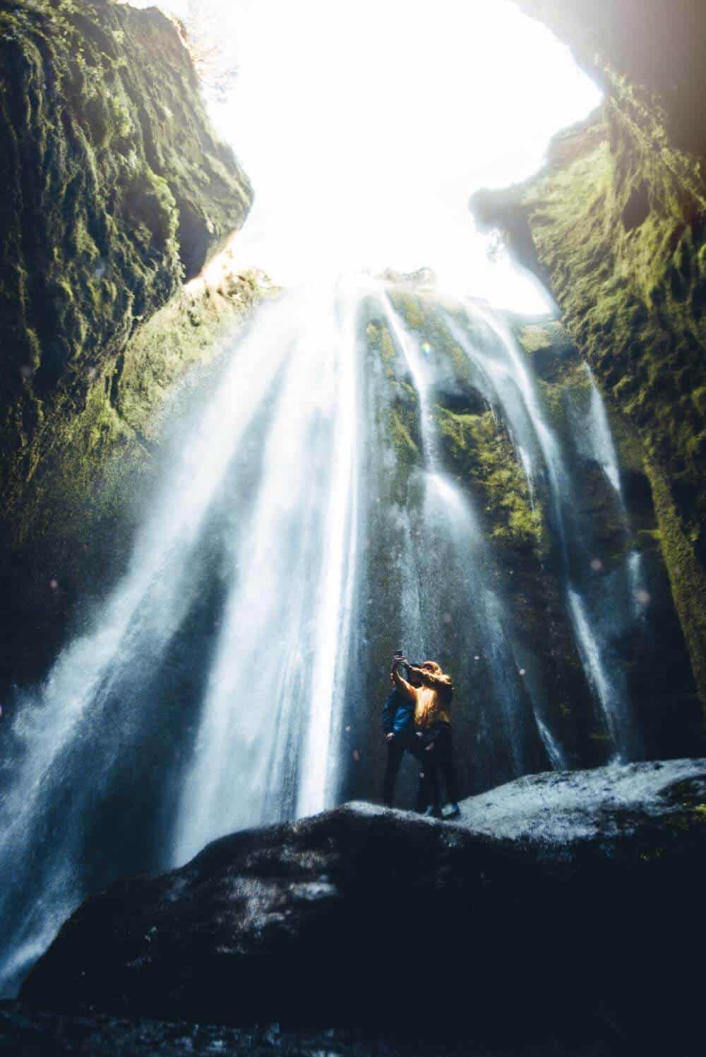 Gljúfrabúi, Iceland waterfall