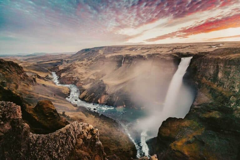 Háifoss waterfall in Iceland