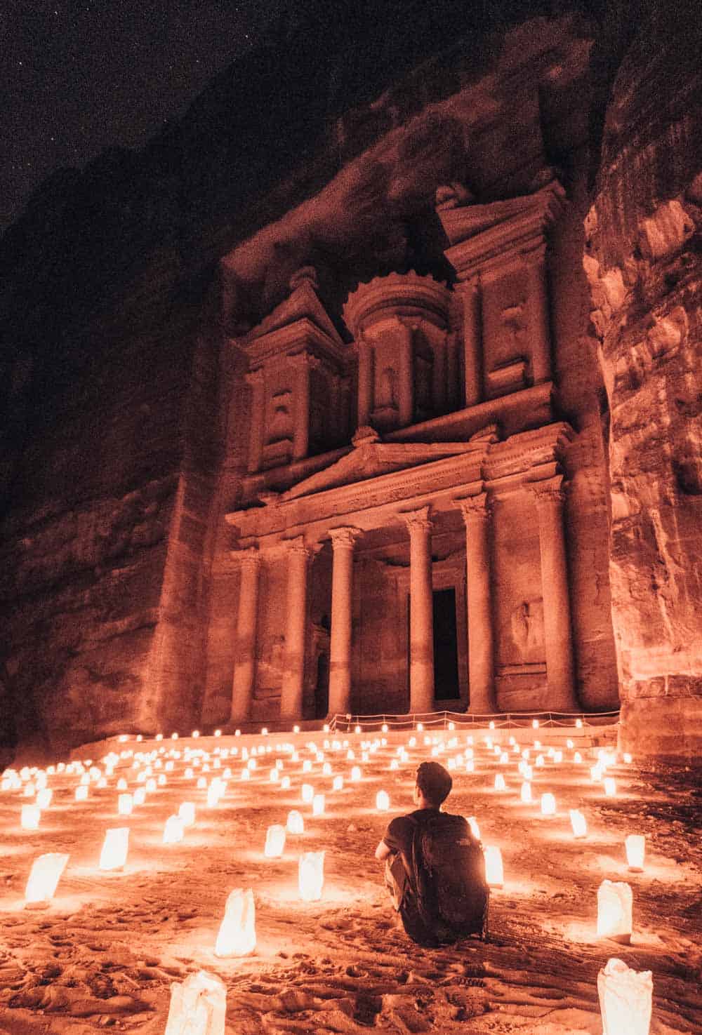 Petra at night