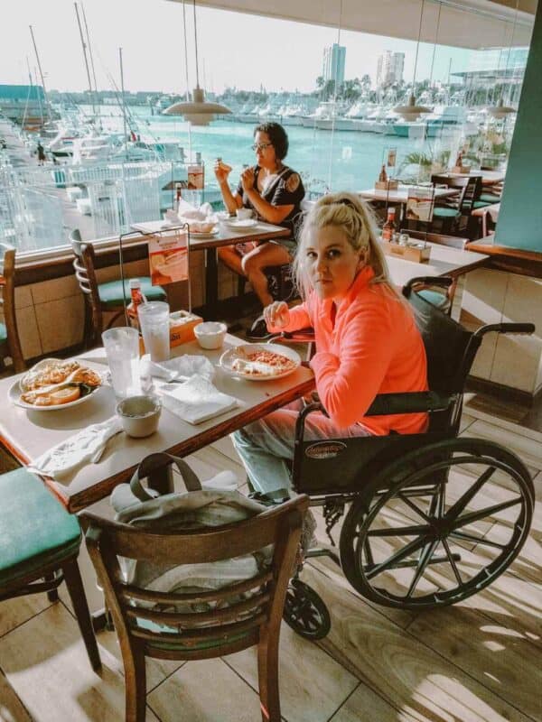 Traveling in a wheelchair 