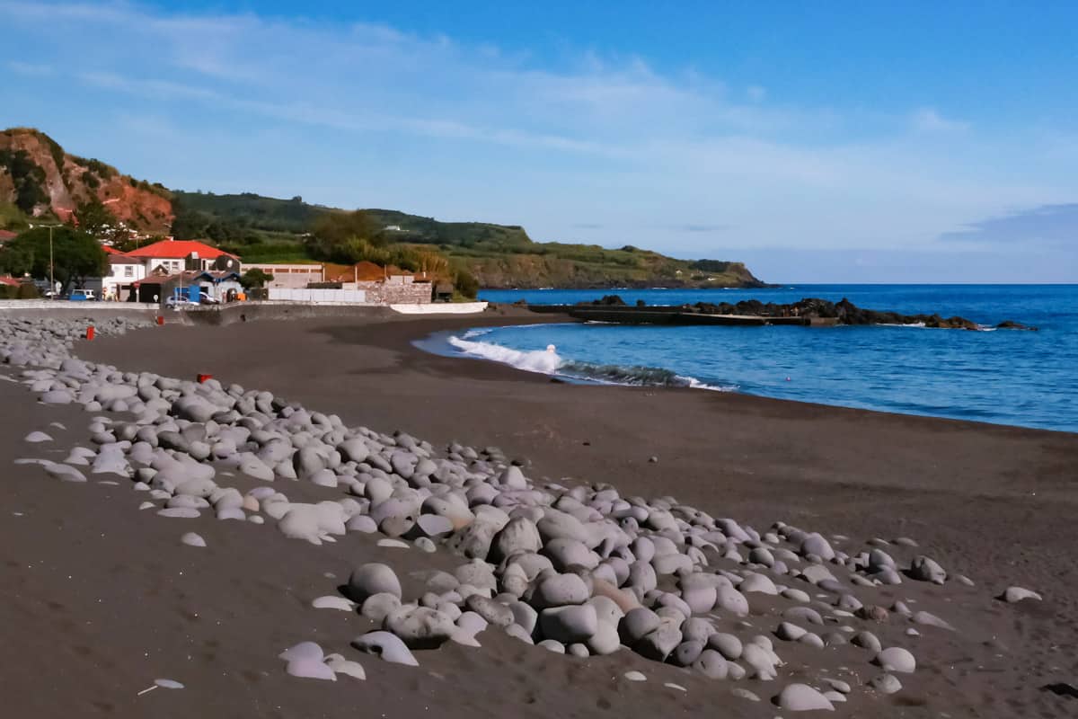 Almoxarife beach on Faial island Azores