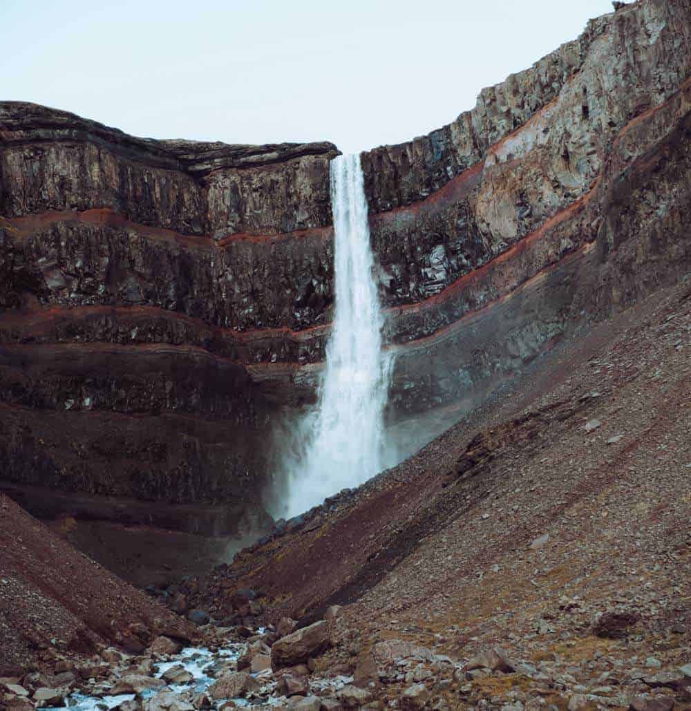 Hengifoss Waterfall