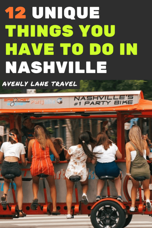 Unique things to do in Nashville Tennesse
