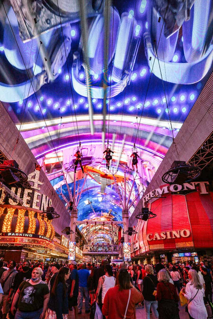 Fremont Street Zip line and light show