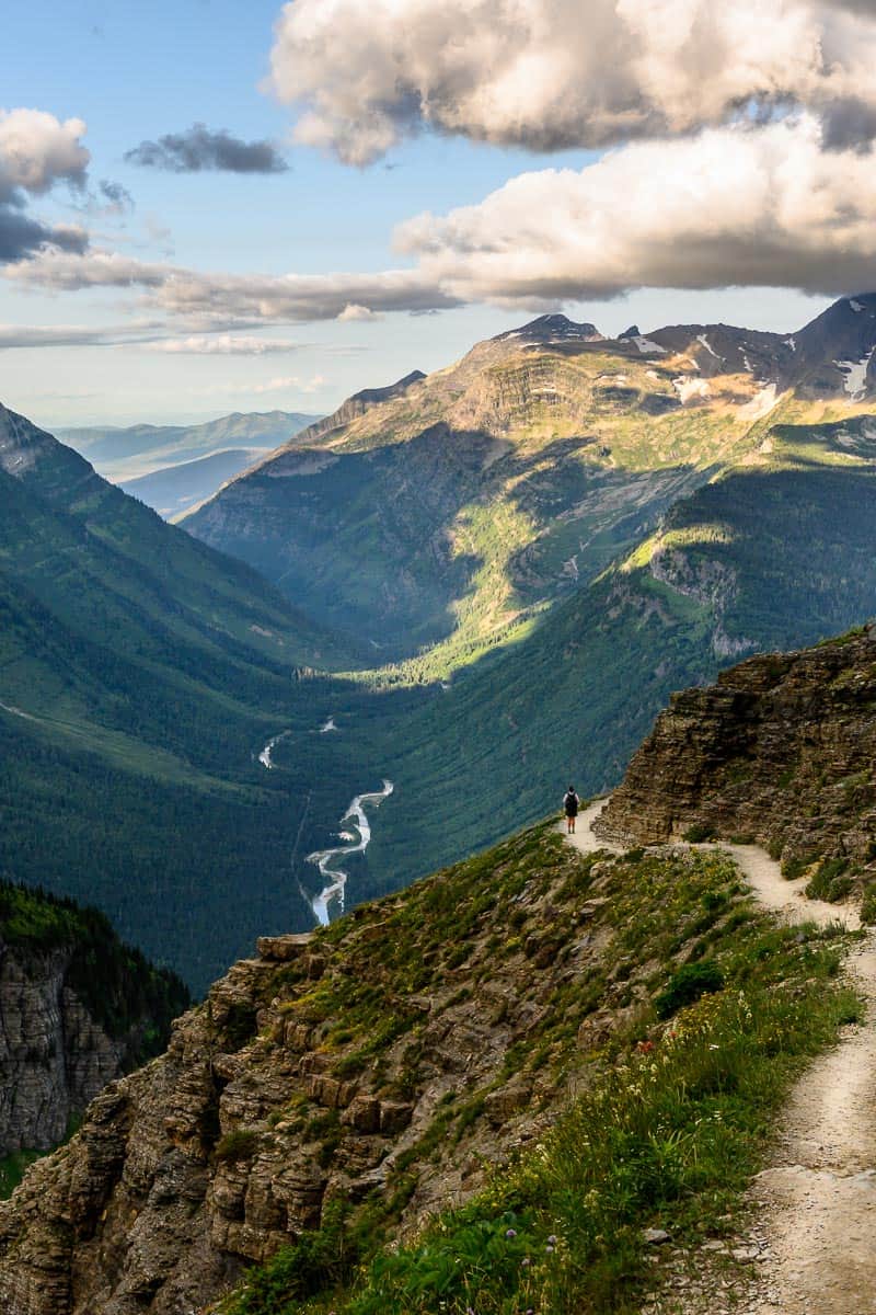 Highline trail in Glacier National Park 