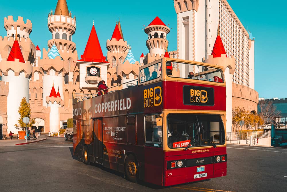 Las Vegas open top bus tour