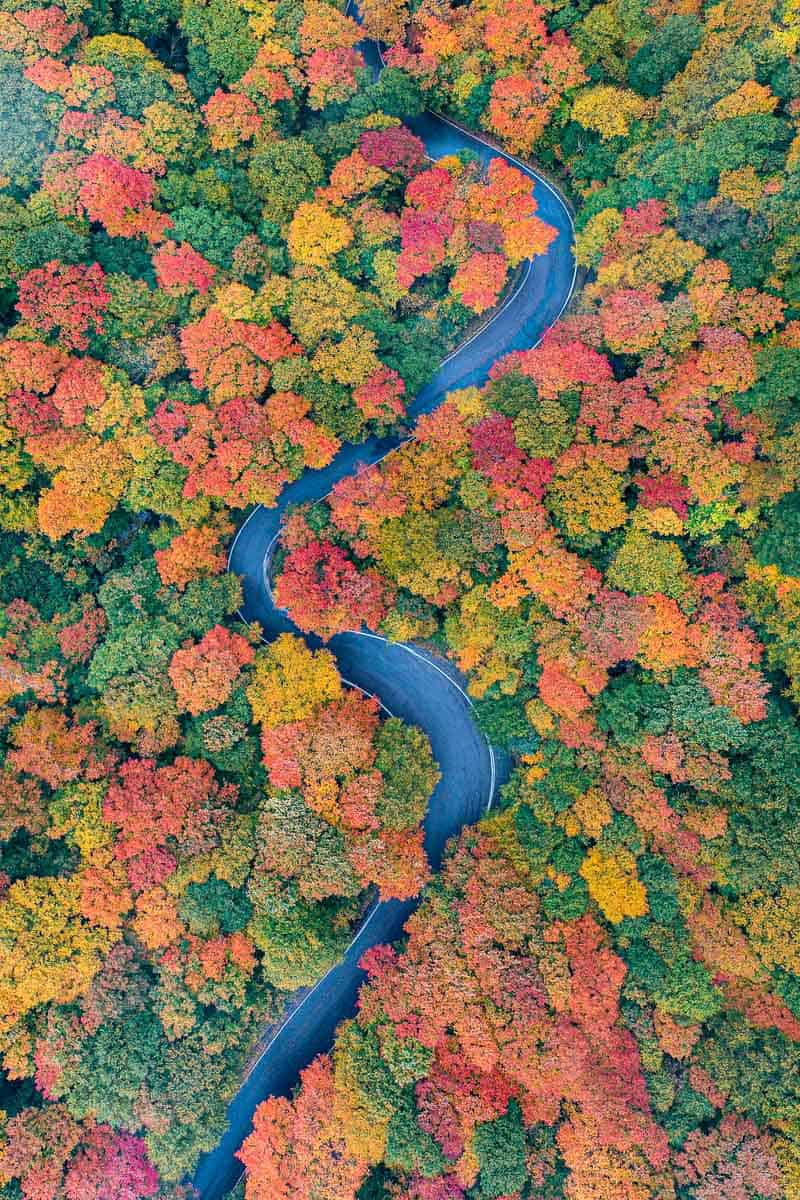 Smugglers Notch drive in Vermont