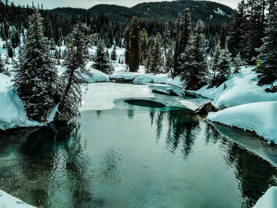 Ink Pots At Johnston Canyon In Winter Banff National Park