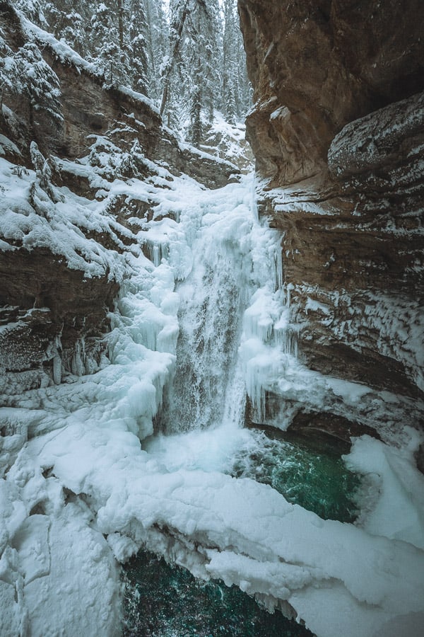 Johnston Canyon Lower Falls in the Winter