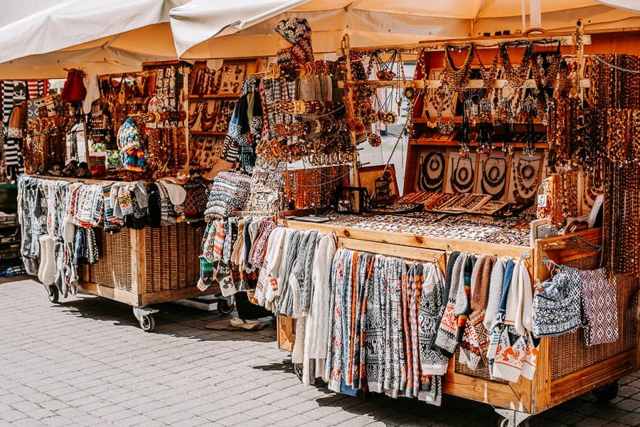 Street Market In Livu Square. 