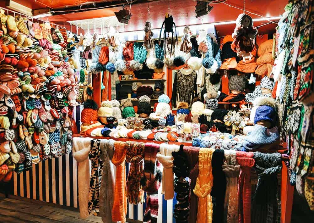 Colorful Wool Clothes At Riga Street Christmas Market