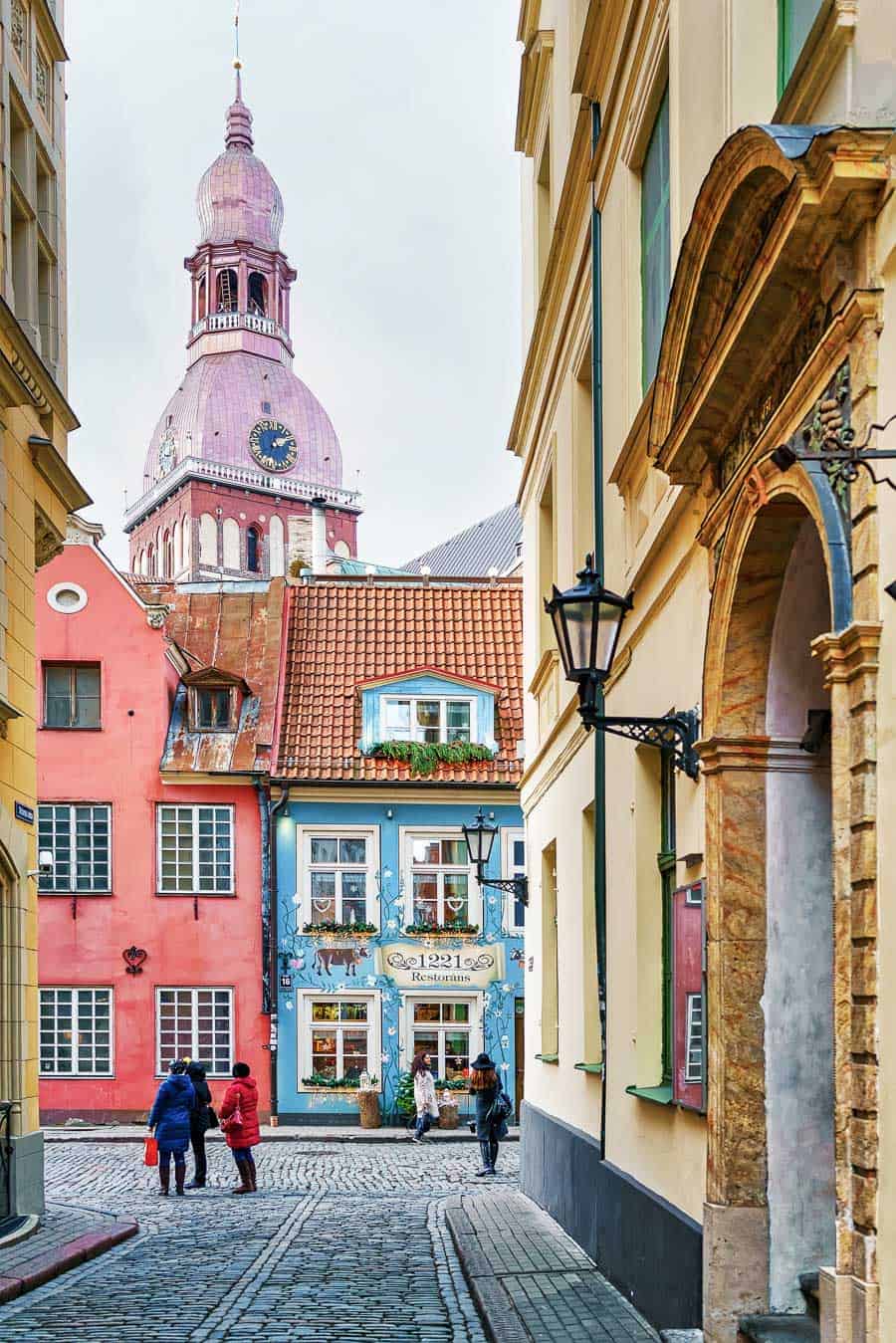 Jauniela Street in Riga Latvia