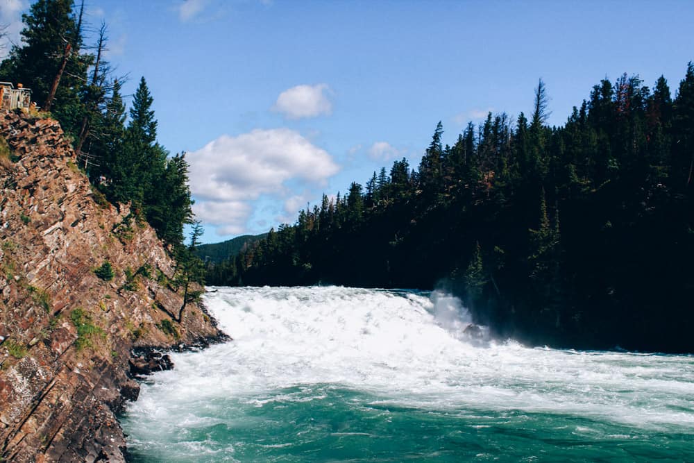 Bow Falls a waterfall on the Bow River Alberta Canada